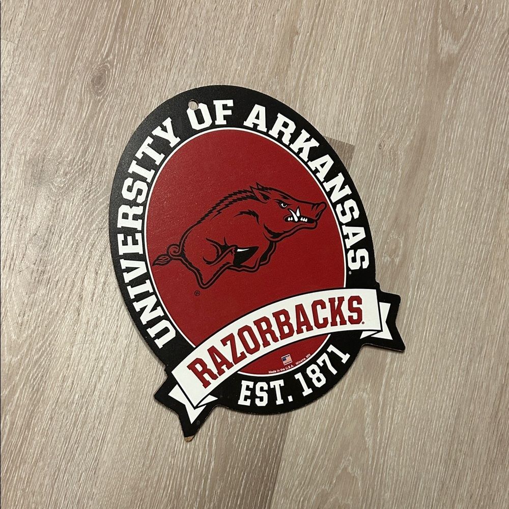 University of Arkansas Razorbacks Wall Sign